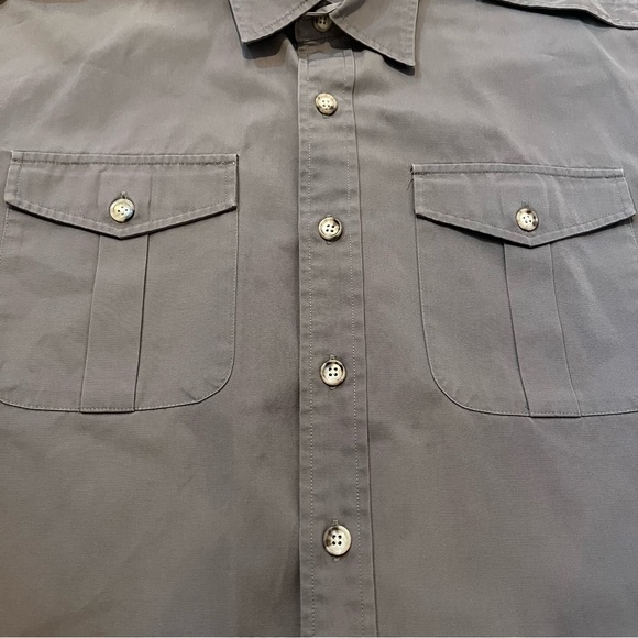 Willis & Geiger Mens Gray Safari Outdoor/Hunting Button Down Shirt- Size Large - Picture 5 of 10